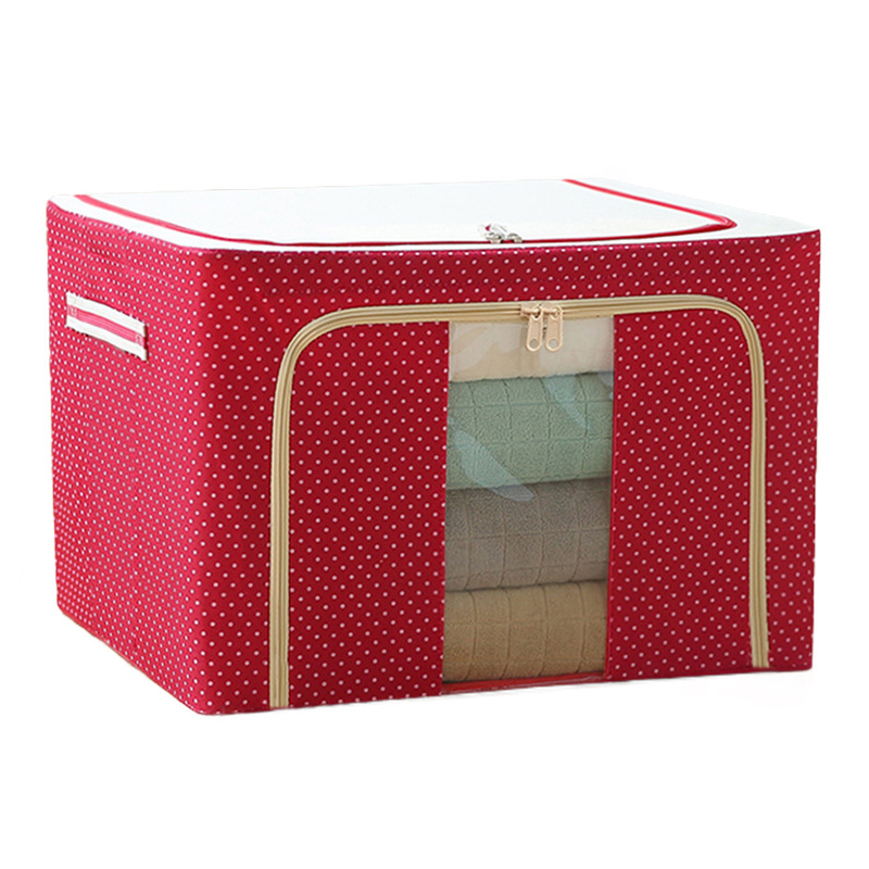 Caja de almacenamiento de ropa tela Oxford marco de acero impermeable transparente plegable caja de almacenamiento de edredón armario para automóviles
