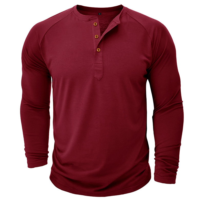 autumn and winter men's long-sleeved T-shirts, men's bottoming shirts, men's t-shirt clothing processing_voghion.com