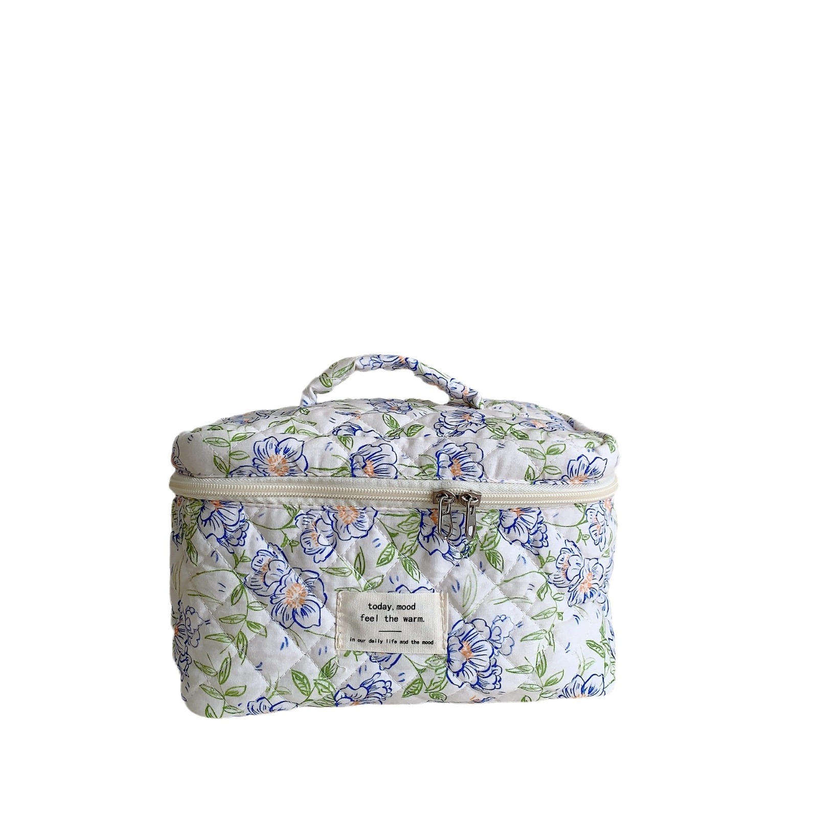 26277 bolso cosmético lindo fresco estilo pastoral de algodón de gran capacidad de almacenamiento portátil bolsa de lavado bolsa de organización para las mujeres