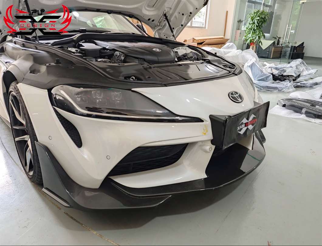 Suitable for Toyota Supra A90 A91 Bumper Modification Cfa Decorative Front Lip Spoiler Dry Carbon Fiber Mk5