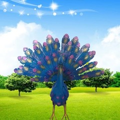 鉄動物シミュレーション孔雀彫刻装飾品庭屋外中庭鉄装飾金属工芸品