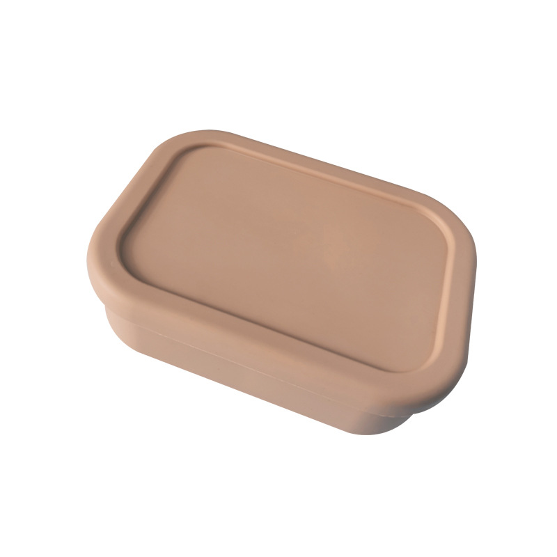 Caja de almuerzo de silicona de estilo japonés sellada horno de microondas trabajador de oficina Bento caja de almuerzo de estudiante portátil caja de almuerzo integrada de tres rejillas