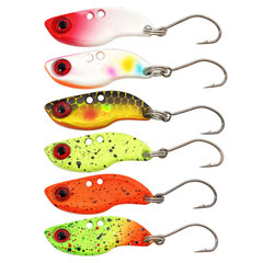 Lure Zinc Alloy Spinner 2.5-5g Micro Vibe with Single Hook, Perfect for Small Crappie and White Barbs—Available in Lightweight Sizes