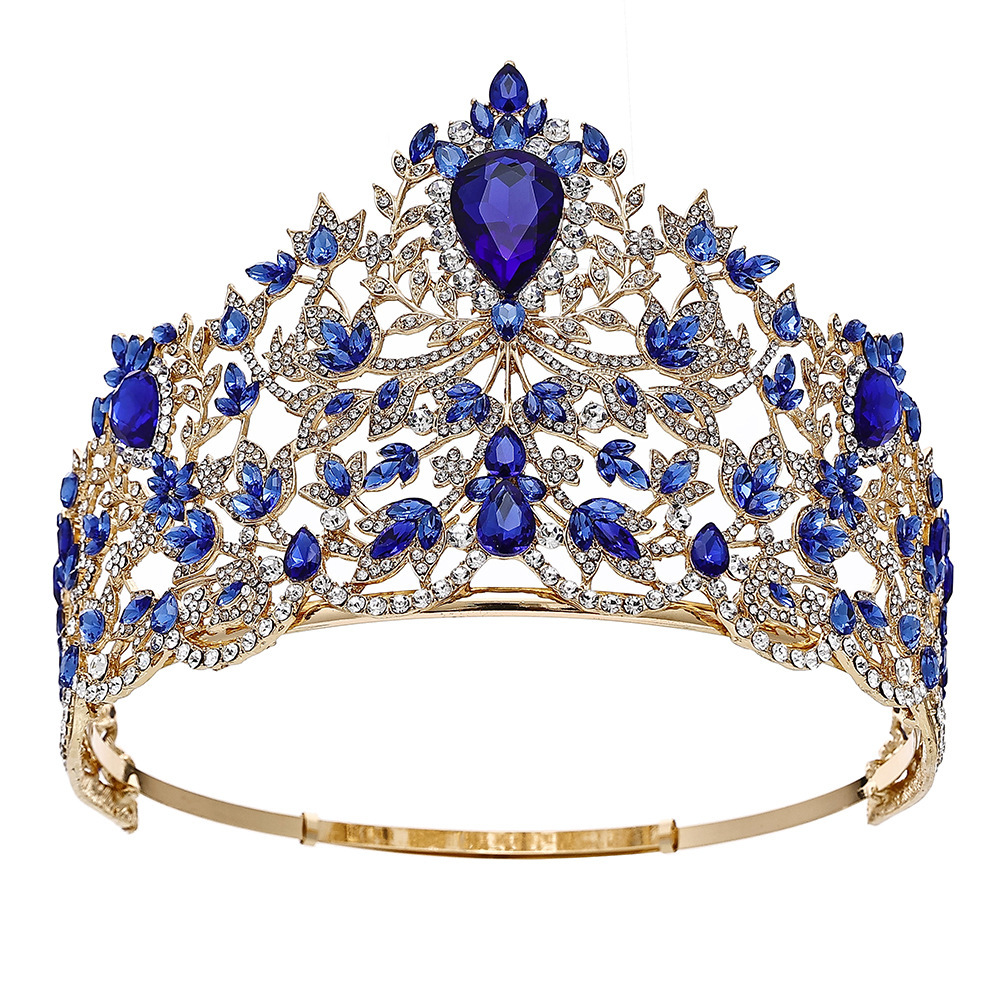 Miss Mundo Europa y Estados Unidos ganadora de la corona de la corona de la novia ajustable barroco image 10