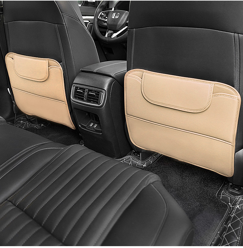 Car Seat Back Anti-Kick Pad Car Rear Protection Pad Anti-Wear Pad Car Storage Bag Anti-Dirty Protective Pad