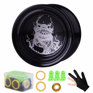 Beboo Yoyo A4 Poison Frog Bright Black Yo-Yo Boy Alloy Toy Yo-Yo Free Various Accessories