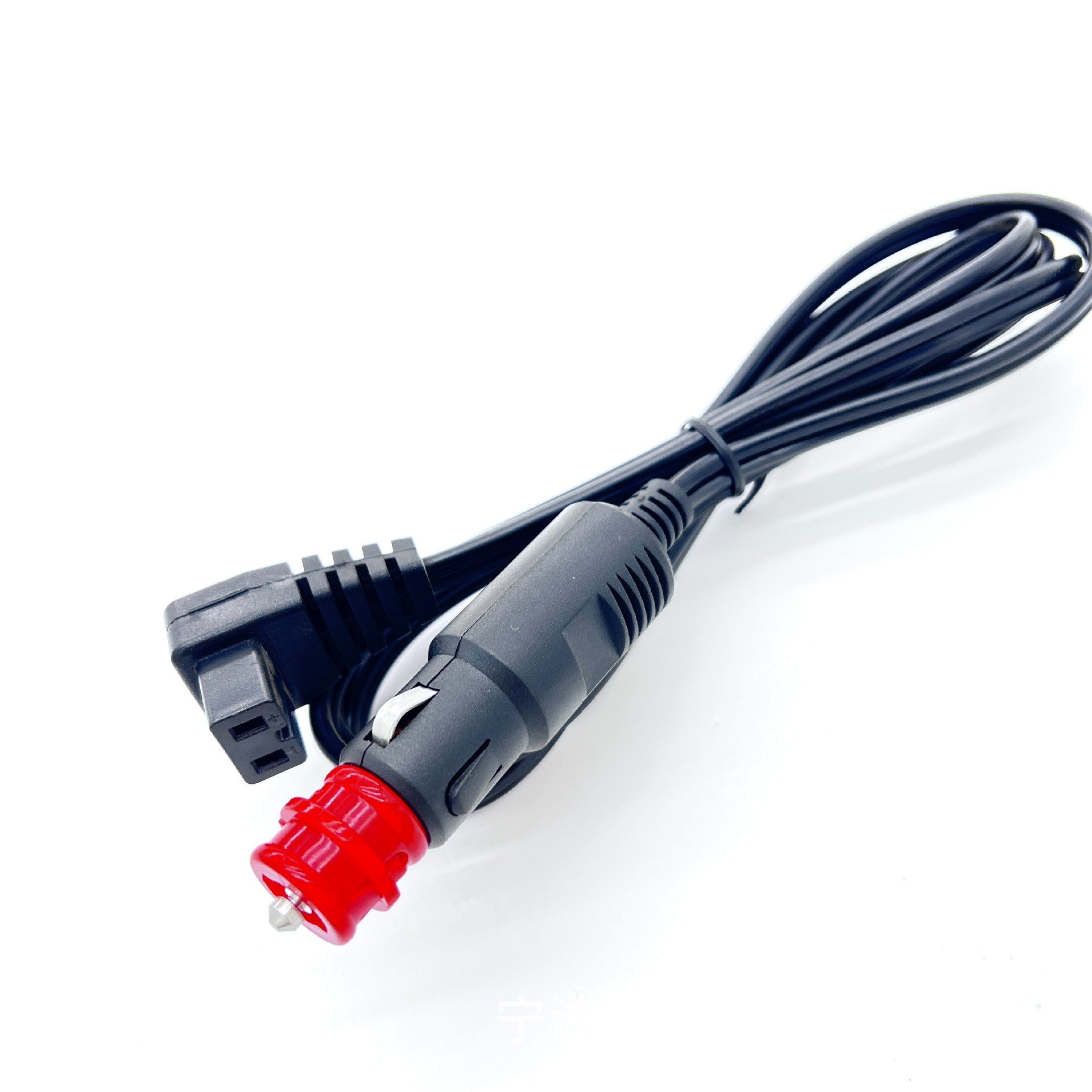 生产德式车载冰箱插头线 大功率车载点烟器 12V/24V弯头通用B字头