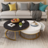 Northern Europe tea table combination a living room Simplicity circular tea table household modern Small apartment Ready Marble mesa