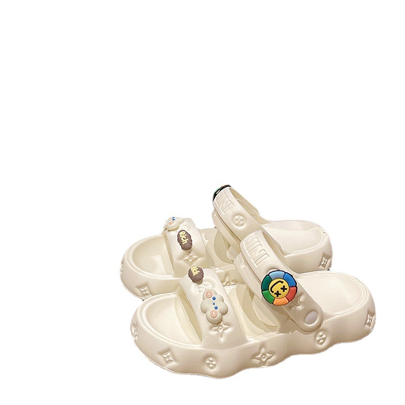 Sandali e ciabatte con suola spessa in EVA che danno la sensazione di calpestare la merda, capispalla estivi da donna 2023, nuovi sandali da spiaggia carini con due incisioni floreali_voghion.com