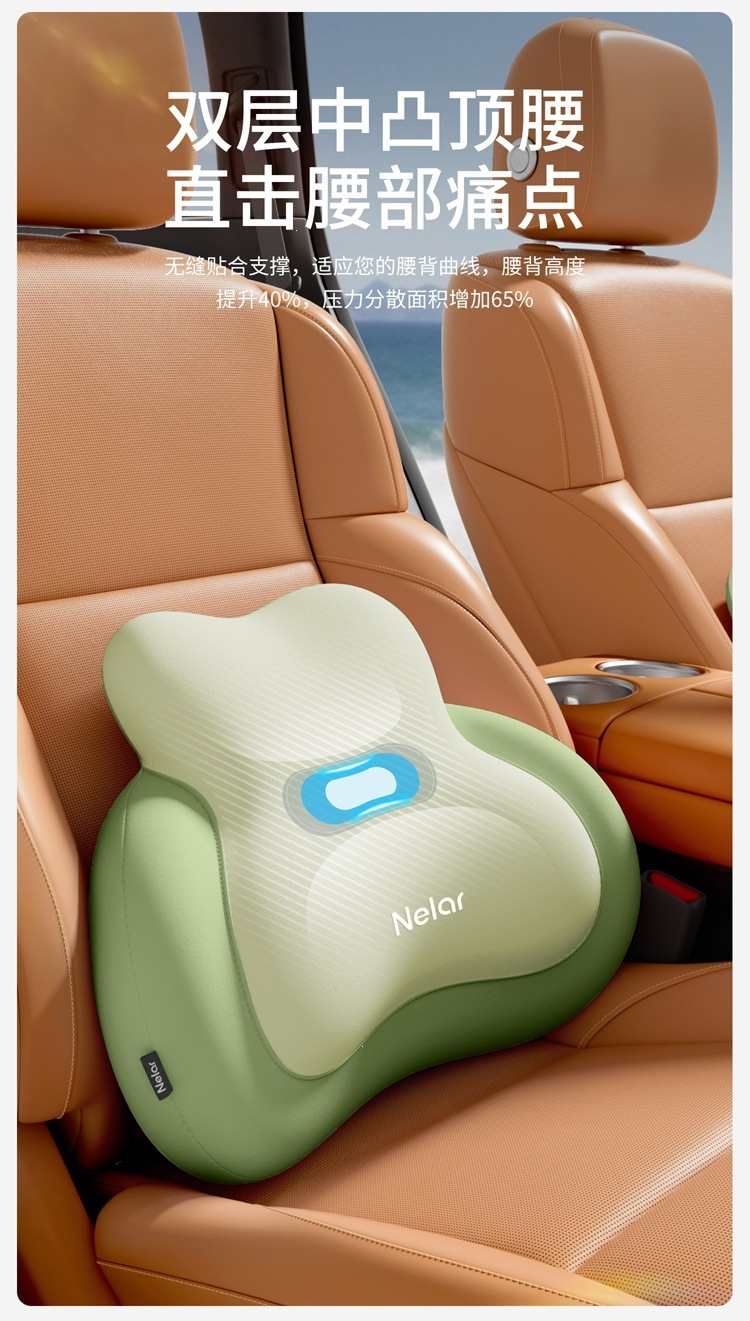 Nila Car Lumbar Support Cushion Seat Cushion Driver's Cushion for Long Hours of Driving Car Lumbar Cushion Other