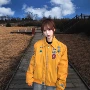 少年春季男款亮黄色夹克