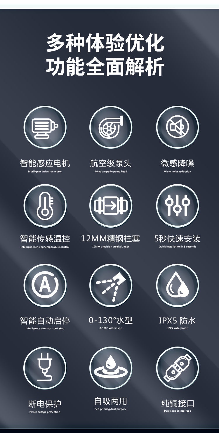 Black Cat High-Pressure Car Washer for Home Use 220V Cleaning Machine High-Power Fully Automatic Car Wash Tool Portable Car Wash Pump