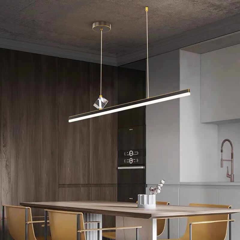 Italiano minimalista restaurante isla de lámpara de lámpara diseñador de lámpara de mesa de cristal de lujo lámpara de comedor de bar