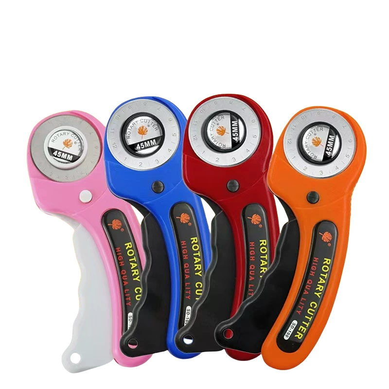 45 мм нож для резки кожи, нож для лоскутного шитья, ручка роликового ножа, нож для лоскутного шитья, круглый роликовый нож для резки ткани с лезвием