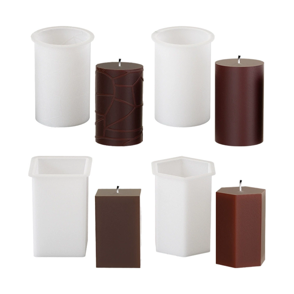 Круглая полосатая колонка свечи плесень геометрическая восьмиугольная колонка ароматерапия свечи силиконовая плесень оптом оптом
