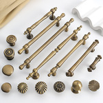 厂家直 销黄铜复古柜门拉手 古铜色衣柜橱柜抽屉法式家具美式把手