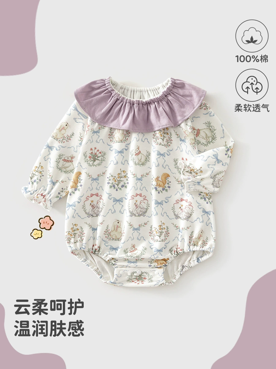 Весенне-летний детский удобный милый боди для девочки, 2–5 лет, корейский стиль