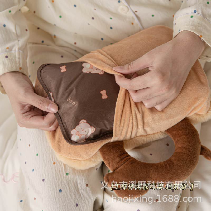 동물 캐릭터 봉제 커버 충전식 온수찜질팩 겨울 손난로