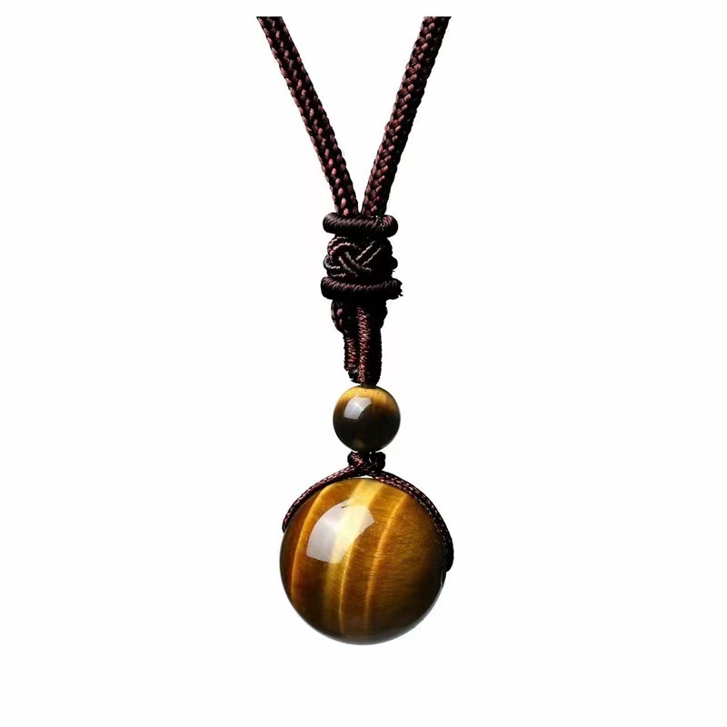 Retro Classic Style Color Block Natural Stone Knitting Unisex Pendant Necklace display picture 2