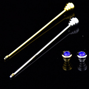 [Yingbo] high-end tie pin gold and silver black tie stick men's dress necktie pin