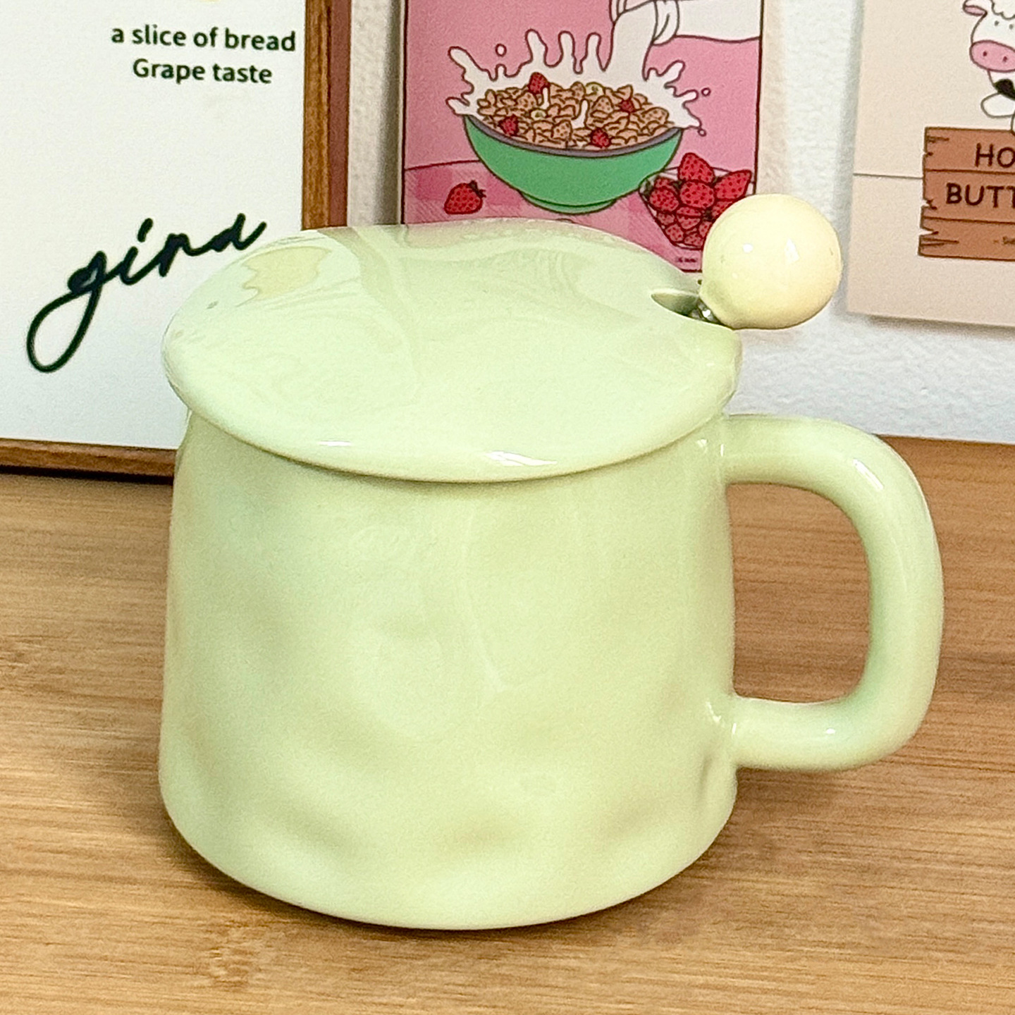 Taza de cerámica de color esmaltado regalo de cumpleaños nicho de diseño taza de alto valor facial para niñas taza de agua casera pareja