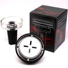 跨境硅胶玻璃阿拉伯水烟配件 硅胶法兰西水晶烟锅 铝合金碳隔套装