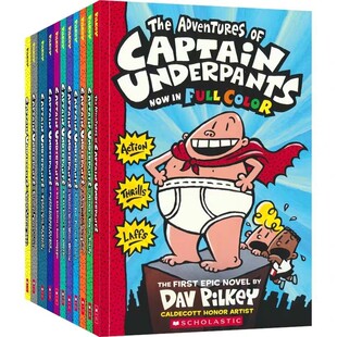 Captain Underpants ��ѝ����ȫ�ʰ�14�� Ӣ�ZС�f�x��Ӣ������