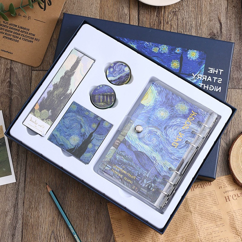 Creative set, notebook for elementary school students, gift box, European style, Birthday gift, scheduler