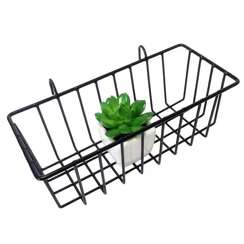 Student hanging basket dormitory supermarket storage rack kitchen bathroom hanging basket storage basket hole plate iron grid household
