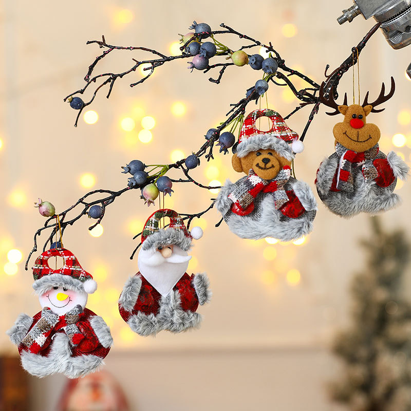 New Cross-border Christmas Fabric Ornaments Christmas Tree Ornaments Christmas Decoration Small Doll Pendant Gift