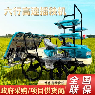插秧机农用六行高速乘坐式自走2ZG-6Q型插秧机高效育苗神器秧苗机