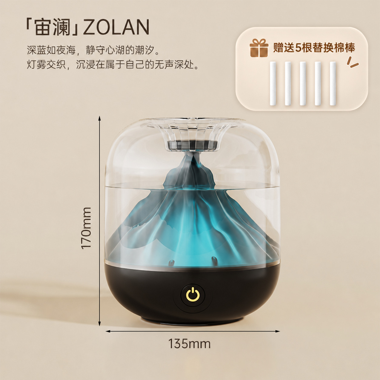 Mini Humidificador Inalámbrico para Hogar de Plástico, Alimentación USB, para Purificación de Aire