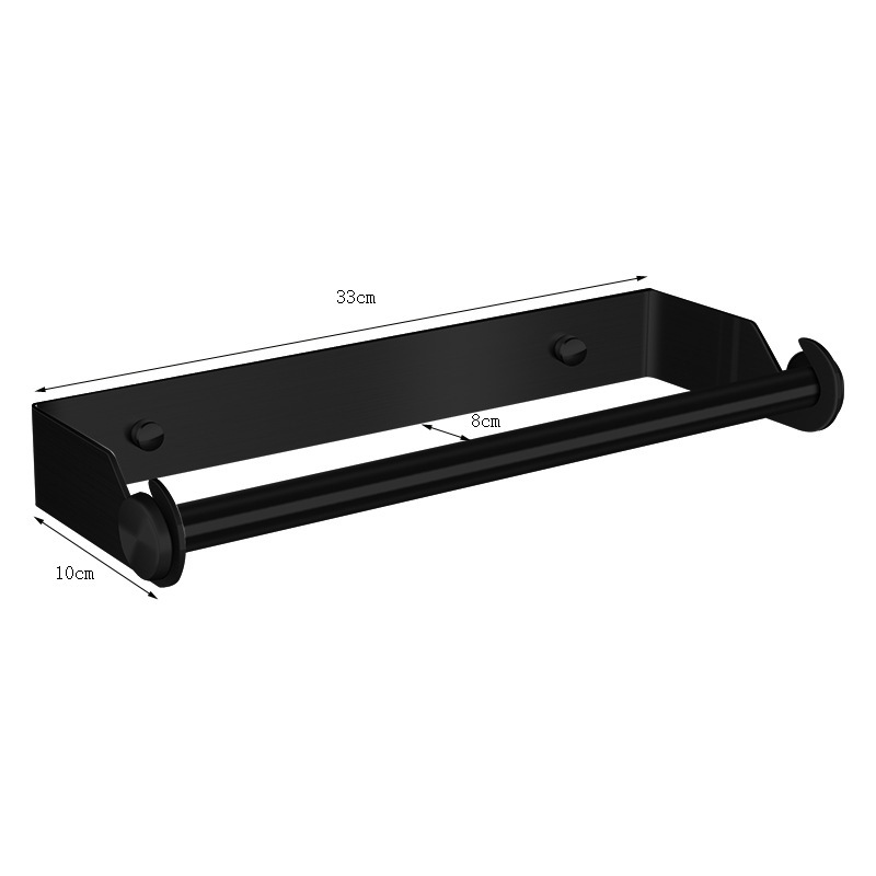 Amazon ラップフィルムホルダー ブラック キッチン ペーパータオル ホルダー ステンレス鋼 パンチフリー ロール ペーパー ホルダー フック付き卸売|undefined