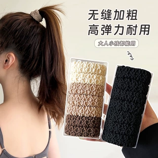 高弹力发圈头绳女高马尾发绳2025新款高端扎头发皮筋耐用皮套发饰