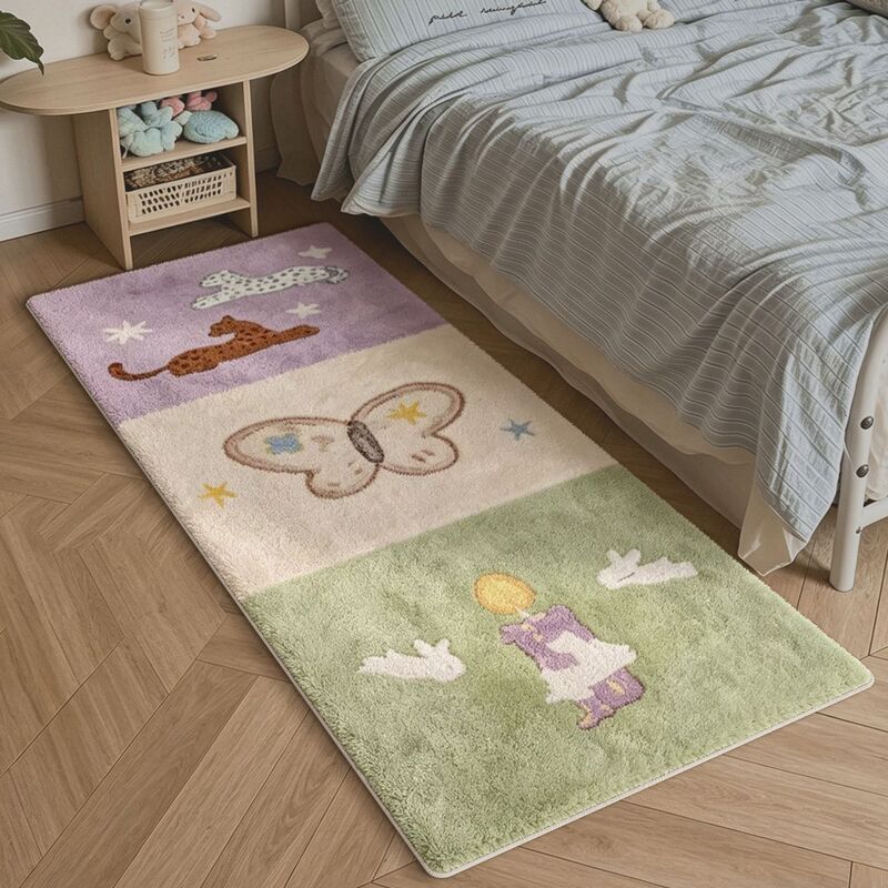 Dopamine-Inspired High-End Bedroom Decor Bedside Rug, Skin-Friendly Soft Faux Cashmere Bay Window Mat, Available for Dropshipping Dopamine-Inspired High-End Bedroom Decor Bedside Rug, Skin-Friendly Soft Faux Cashmere Bay Window Mat, Available for Dropshipping