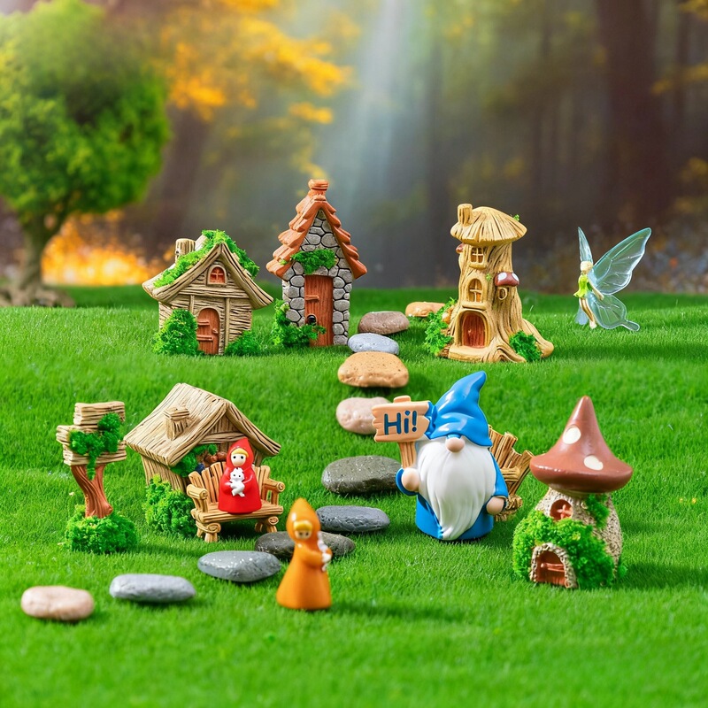Micro Landscape Magic Forest Tree House Stone House House DIY Decoration Accessories Farm Landscaping Small Ornaments