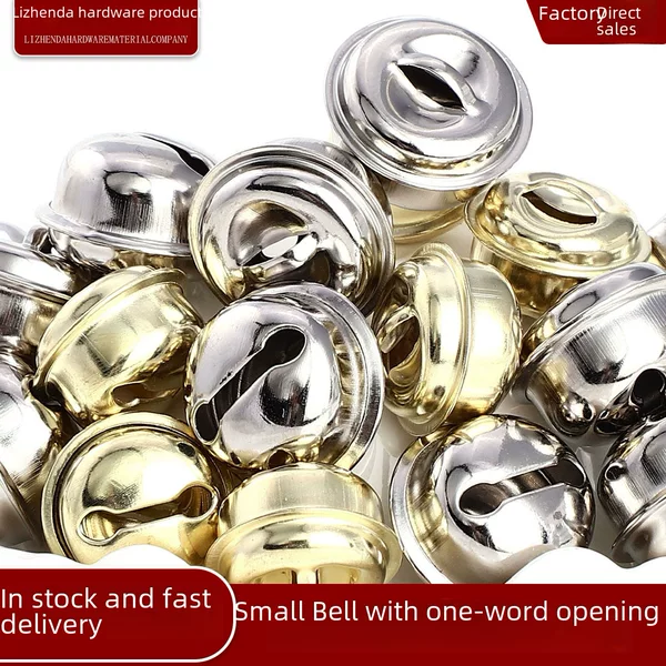 Iron Metal Bell Christmas Decoration Pet Supplies Early Education Toys 12-30mm Gold and Silver Iron Art Silver-Plated
