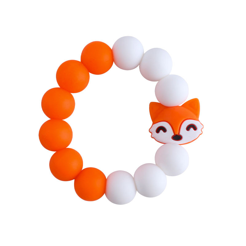 Nuevo DIY creativo de dibujos animados de silicona juguete bebé animal de dibujos animados aguacate pulsera de silicona teether stick