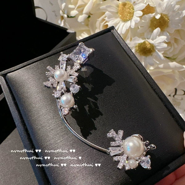 3124Y artificial shell beads flower earrings