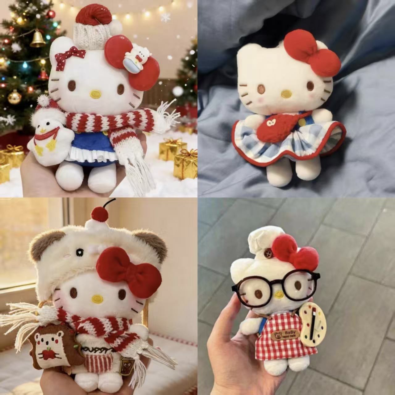 【带娃】苹果挎包麦当当圣诞Kitty新款挂件包包挂饰礼物玩偶礼物
