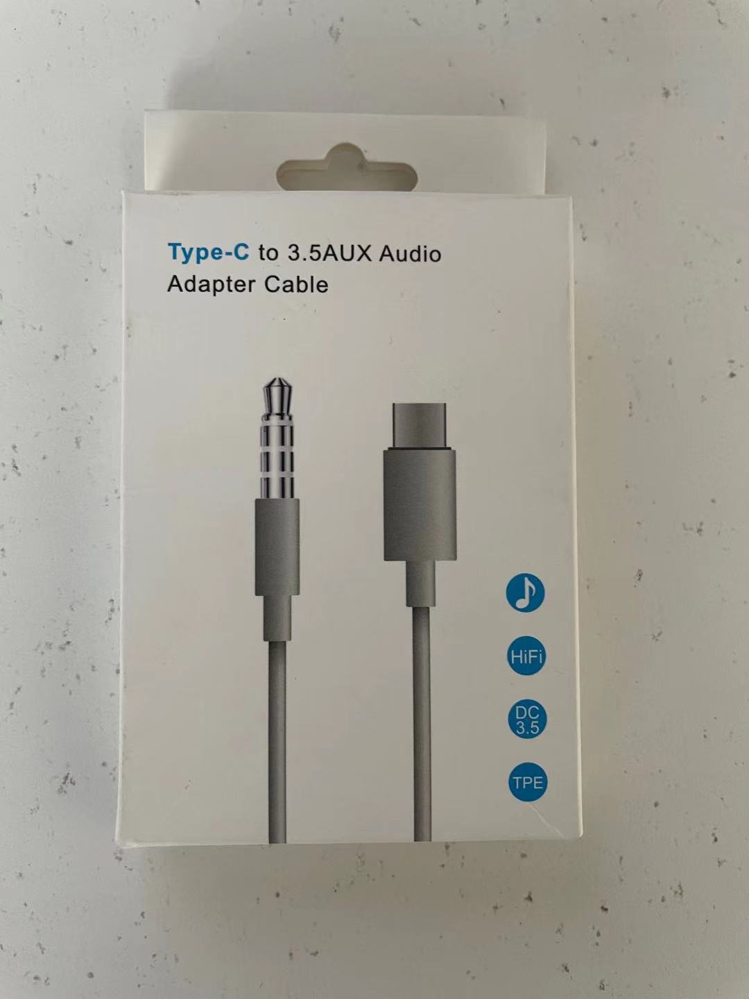 Type-c 车载音频线AUX 通用车载连接线AUX 车载手机连接线 包装盒|ms