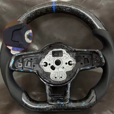Steering wheel, suitable for Volkswagen Mk5 - forged-blue-forged-without-a-frame-with-holes