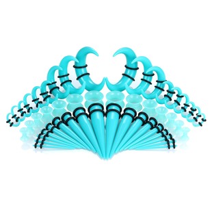 Acrylic sharp cone ear horn set 14-00g European and American earrings Amazon best-selling cross-border hip hop jewelry