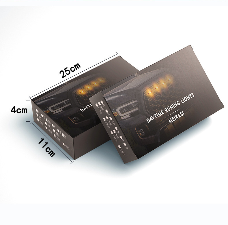 Cross-border hot-selling car grille in the net small yellow light day running light pickup truck truck LED decoration warning light modification