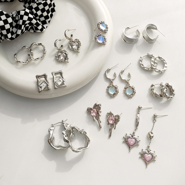 Trend earrings hip-hop style