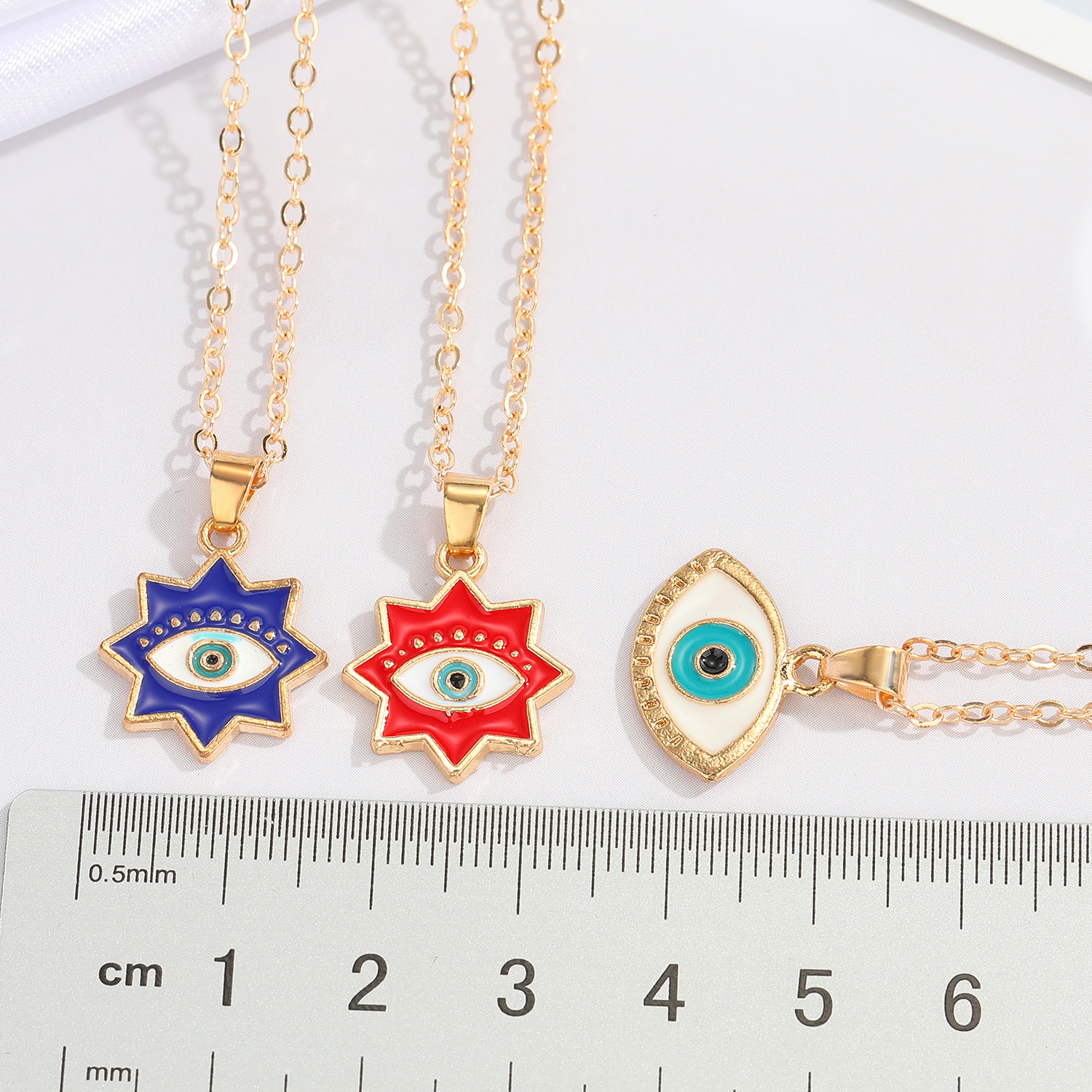 fashion eightpointed star eye pendent alloy necklace wholesale Nihaojewelrypicture1