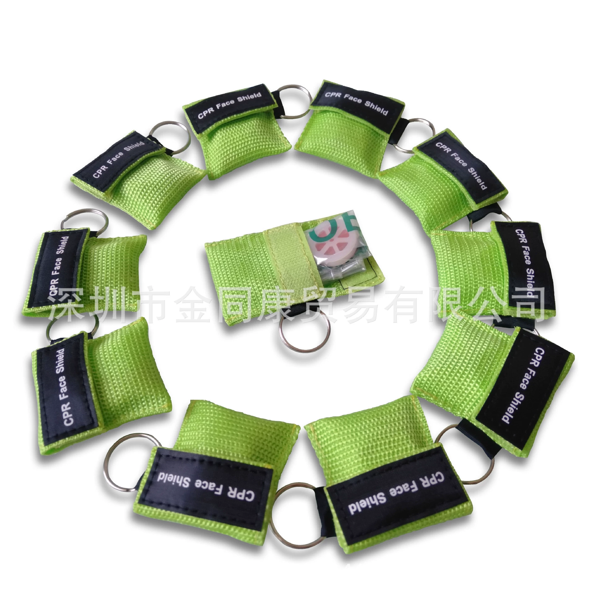 单向阀门CPR急救呼吸面罩 CPR Face shield 含一次性呼吸PE面膜