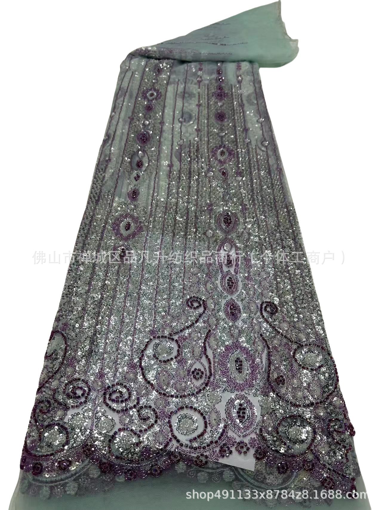 industria pesada de alta densidad cuentas tubo de cuentas tela bordada alta fijación vestido de boda tela de moda cuentas de encaje en stock image 12
