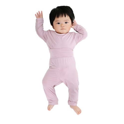 儿童莫代尔睡衣夏季薄款长袖婴幼儿家居服套装两岁男女宝宝空调服