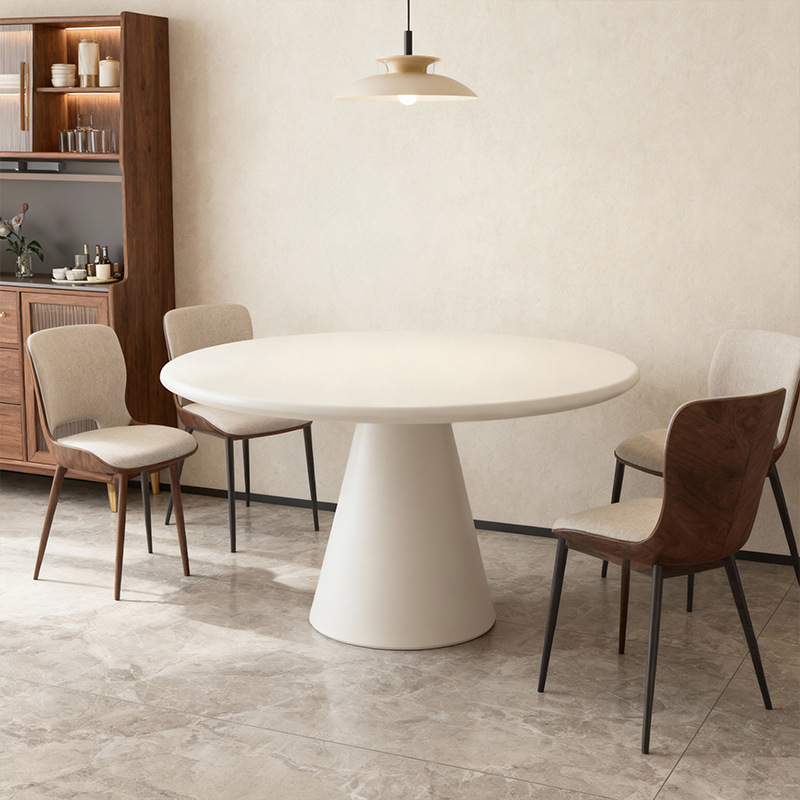 Microcement Designer Restaurant Table Wabi-Sabi Style Art Coffee Table Simple Tea Table Export Italian Dining Table